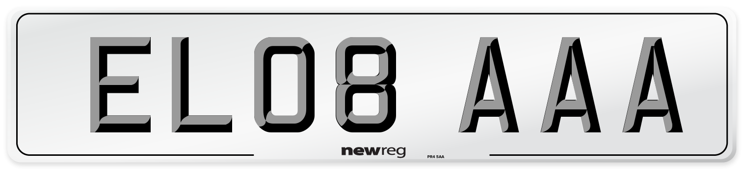 EL08 AAA Number Plate from New Reg